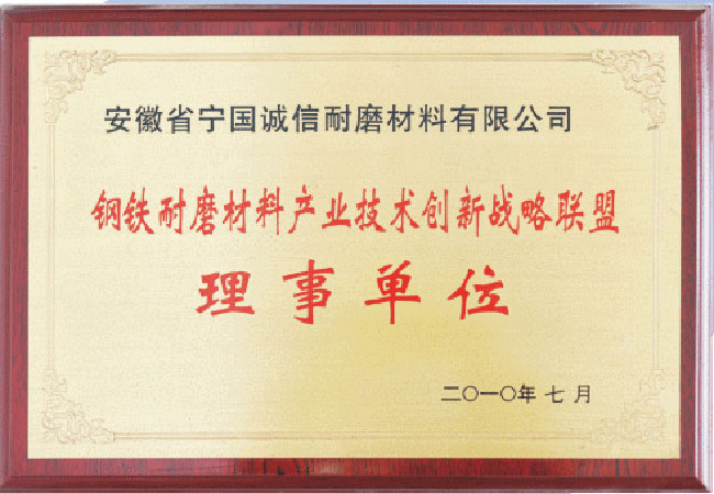 鋼鐵耐磨材料產(chǎn)業(yè)技術(shù)創(chuàng)新戰(zhàn)略聯(lián)盟理事單位